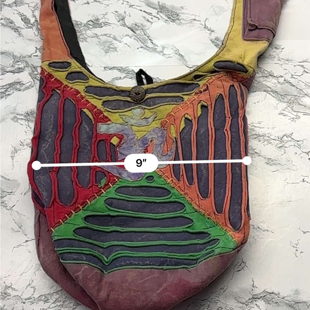 India Boutique Multicolor Patchwork Shoulder Bag - image 3